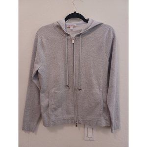 Peter Millar Jacket Womens Sz M Gray Full Zip Long Sleeve Hooded Golf Active